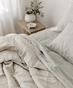 Quilted Bedcover - Natural -Cultiver Sales Store Quilted Bedcover Natural 05