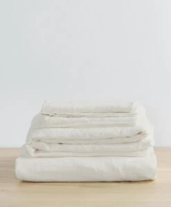 Linen Sheet Set With Pillowcases - Ivory