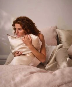 Silk Linen Flip Pillowcase - Blush 10 Silk Linen Flip Pillowcase - Blush -Cultiver Sales Store Silk Pillowcase Blush 04