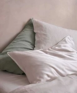 Silk Linen Flip Pillowcase - White -Cultiver Sales Store Silk Pillowcase White 03