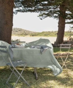 Linen Tablecloth - Sage -Cultiver Sales Store Tablecloth Sage 02